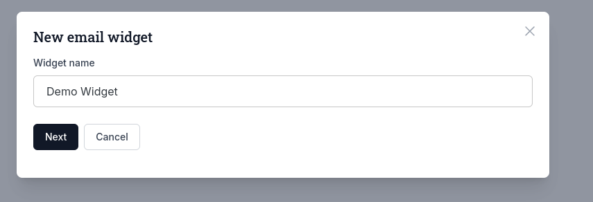 Create Widget Button